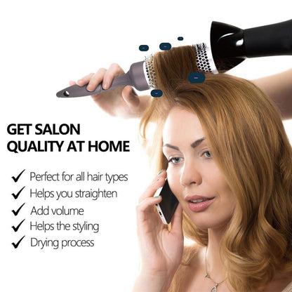 Professionelles Ionen Rundbürsten-Set für Föhnen, Keramik Haarbürste, Salon Styling Pinsel