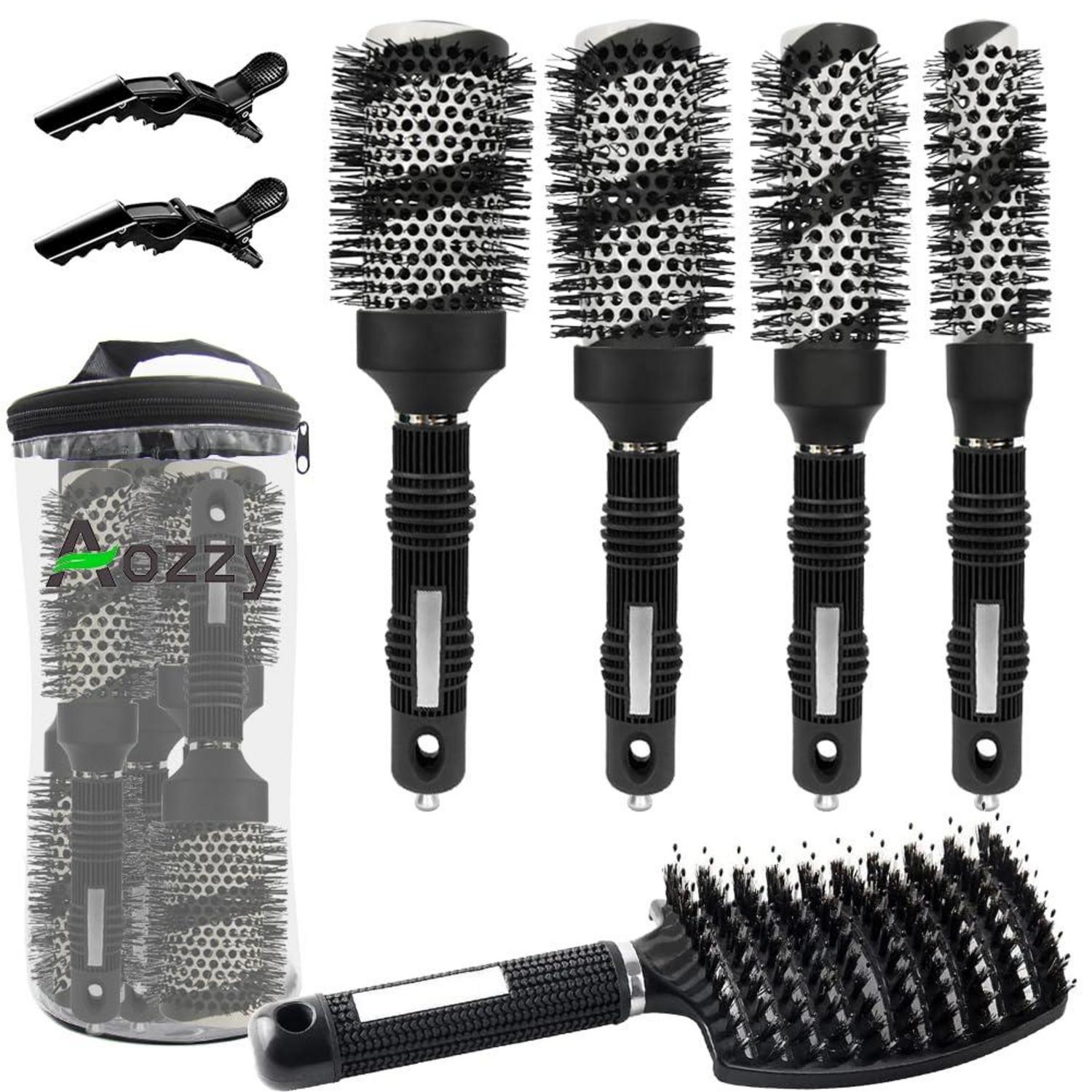 Professionelle Rundhaarbürste Set für Föhnen, Glattes & Welliges