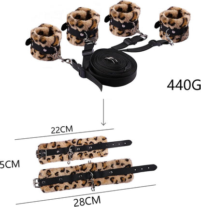 Bondage Bettfesseln Set Augenmaske Handschellen Fessel Erotik BDSM