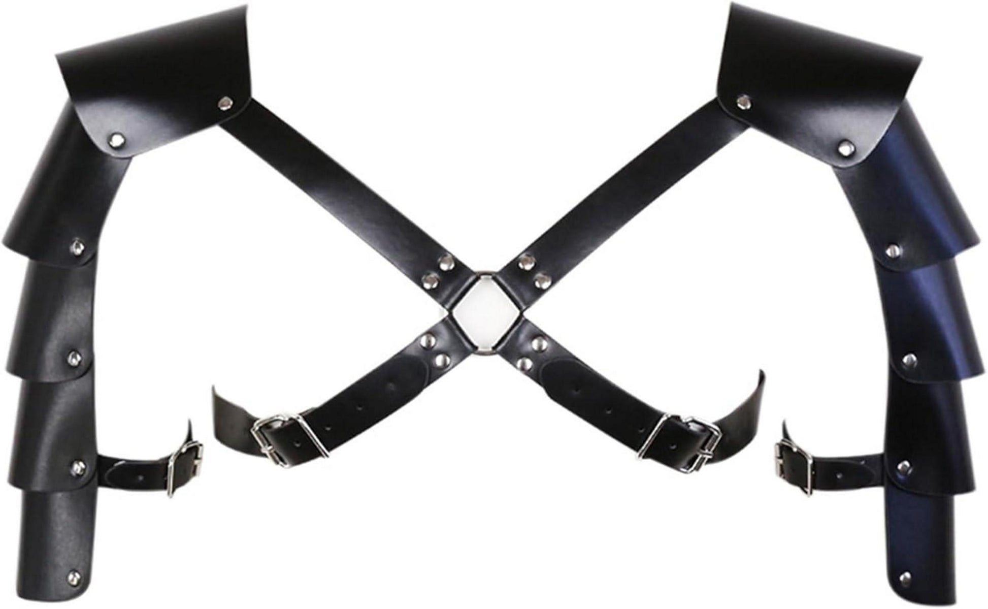 Herren Brust Harness Leder Soldat Rüstung Sexy Schulter Erotik Clubwear