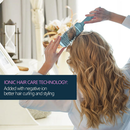 Aozzy Haar-Rundbürste Set für Föhnen und Styling, Keramik-Ion Runde Haarbürste Set mit Professionelle Massagebürste