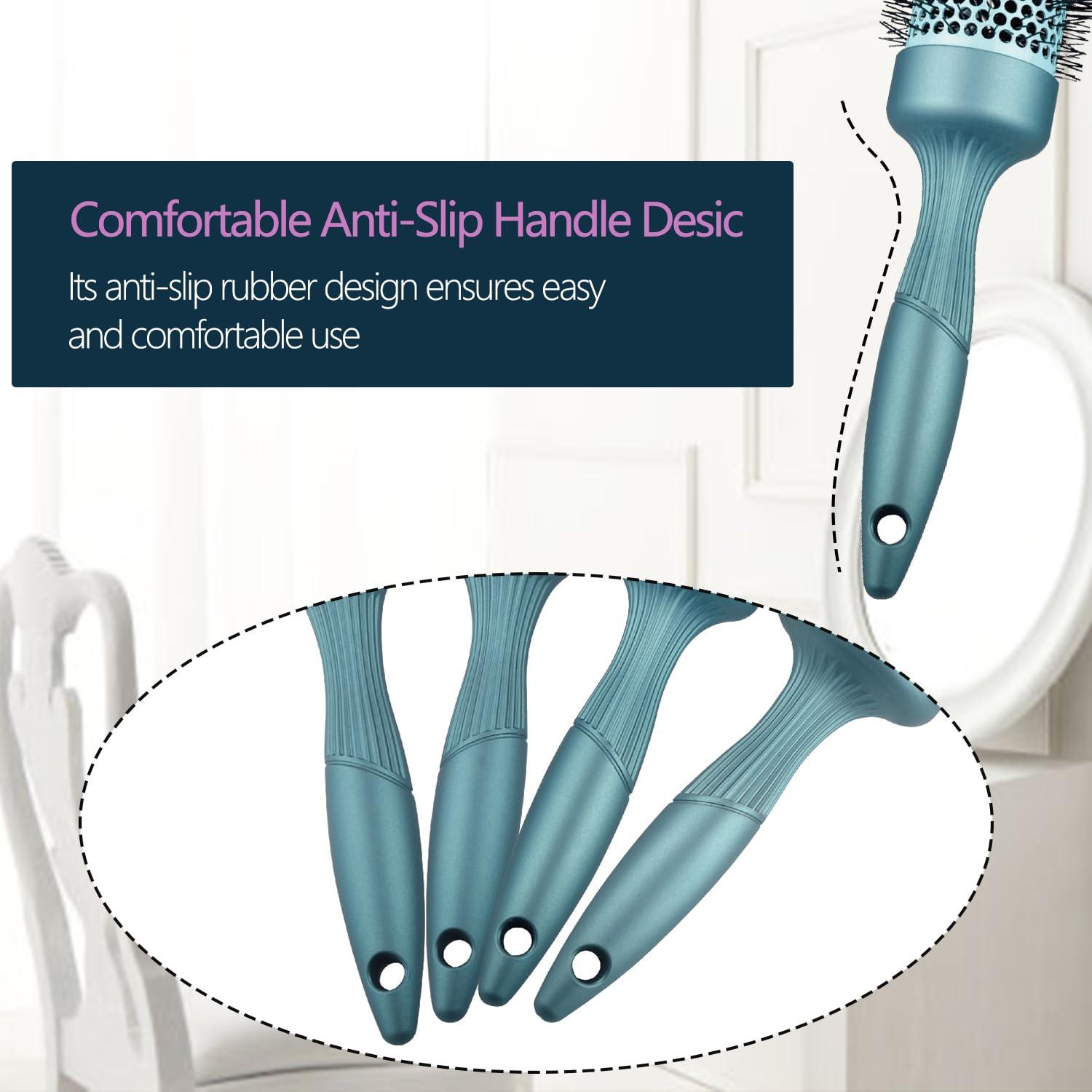 Professionelles 5tlg. Haar-Rundbürsten Set Föhnen Glatt & Wellig Styling