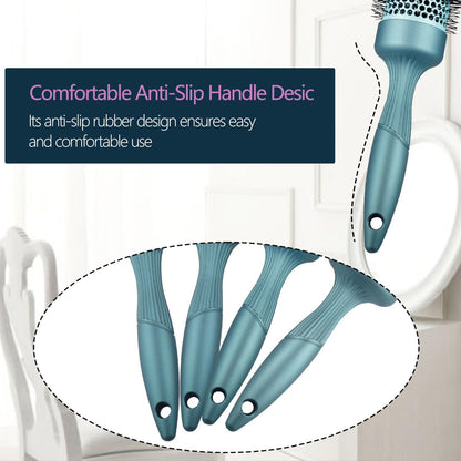 Professionelles 5tlg. Haar-Rundbürsten Set Föhnen Glatt & Wellig Styling