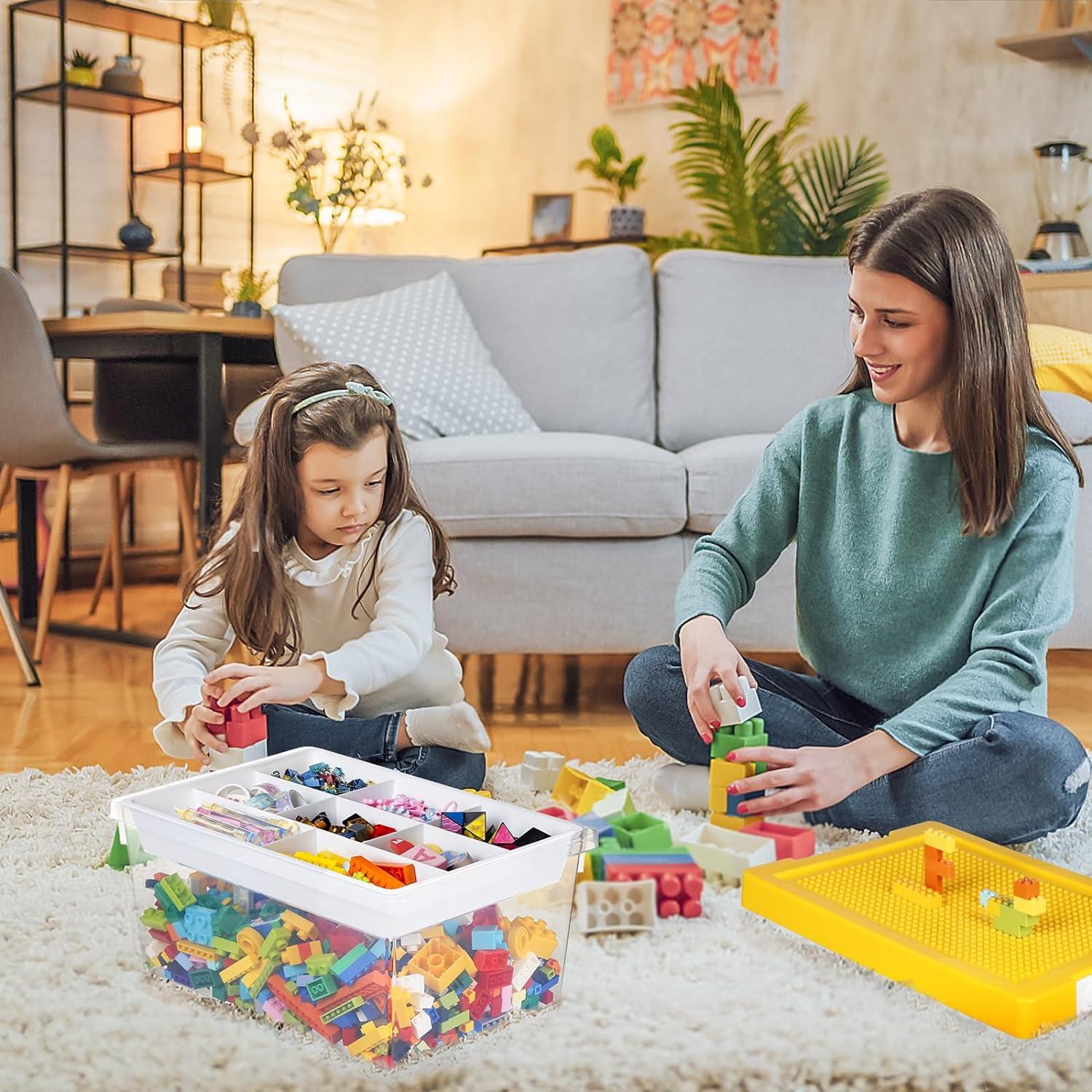 Aufbewahrungsbox für Spielzeug mit Deckel und AbnehmbaresTablett