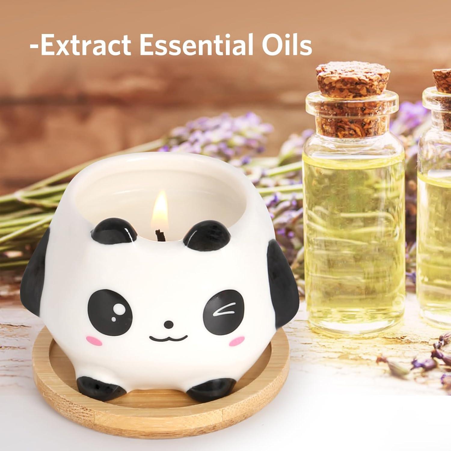 Kinforse Panda-Kerzen Set für Frauen, Geburtstagsgeschenke, 2 Stück