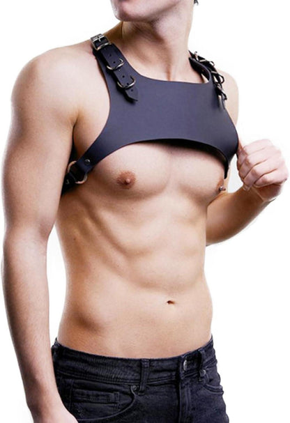 Herren Leder Body Harness Punk Gothic SM Fesseln BDSM Bondage