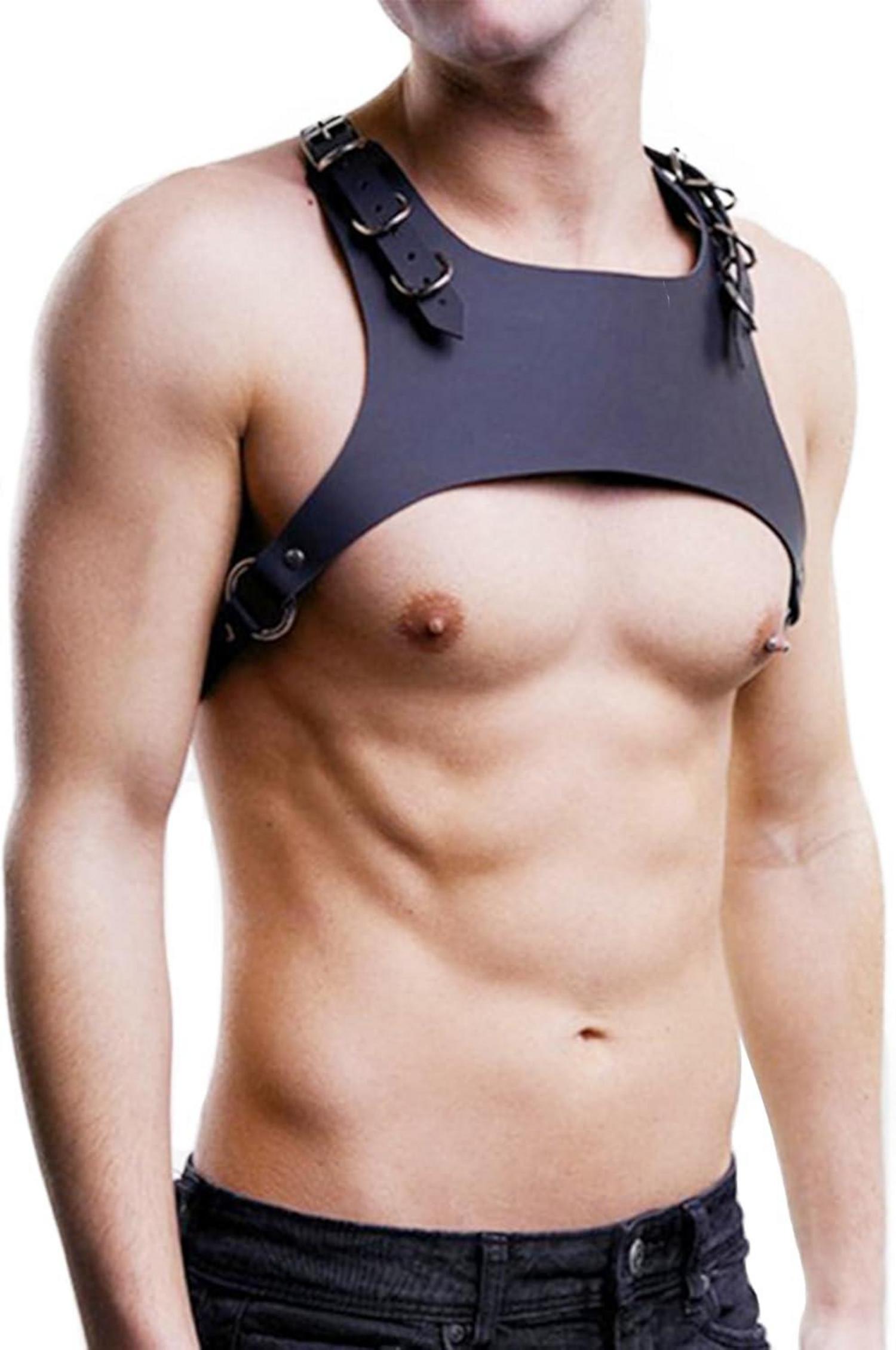 Herren Leder Body Harness Punk Gothic Fetisch SM Fesseln