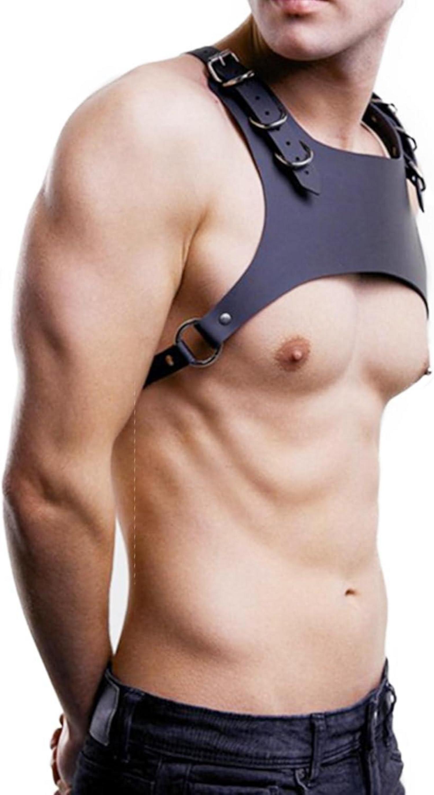 Herren Leder Body Harness Punk Gothic SM Fesseln BDSM Bondage