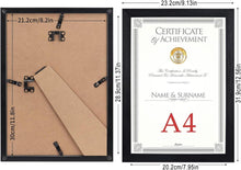 4er Set Bilderrahmen DIN A4 Schwarz - Fotorahmen Collage