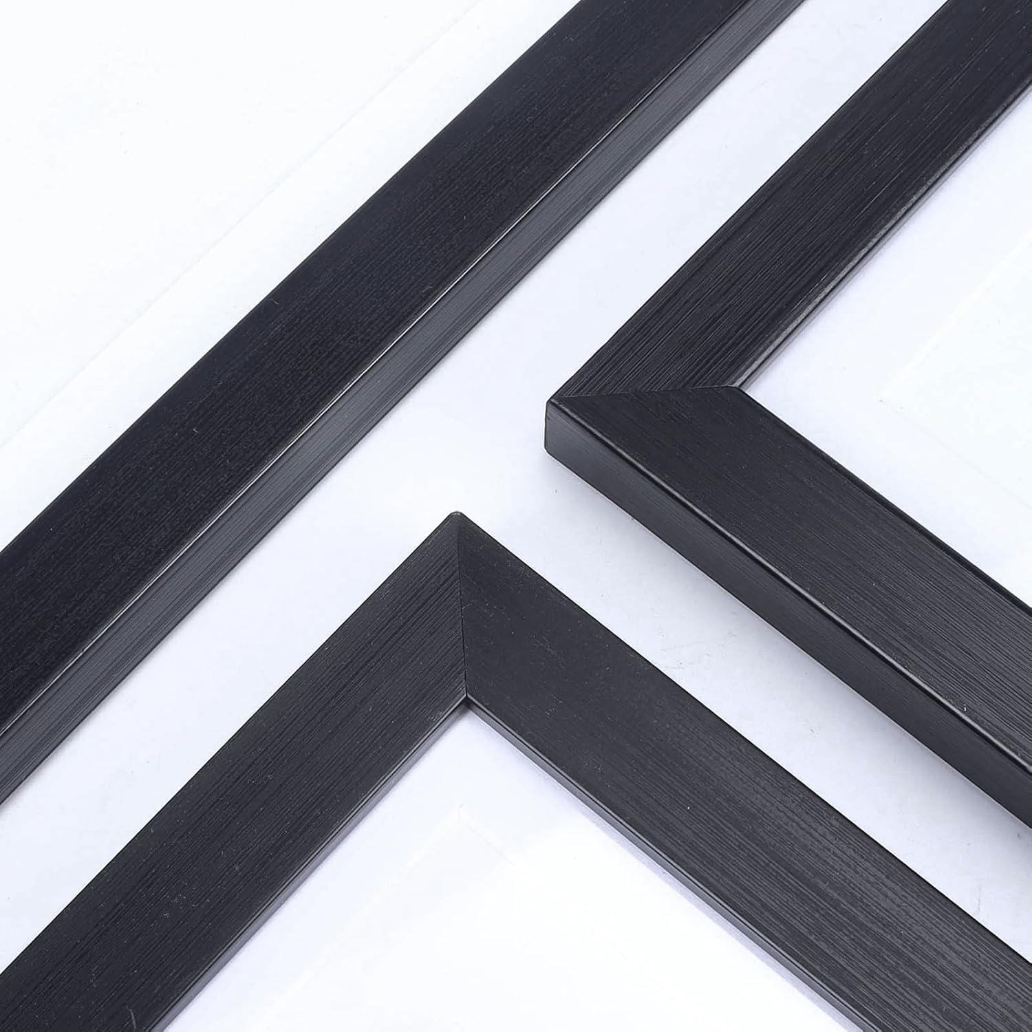 4er Set Bilderrahmen DIN A4 Schwarz Wand Tisch Fotorahmen