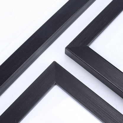 4er Set Bilderrahmen DIN A4 Schwarz Wand Tisch Fotorahmen