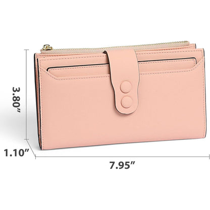 SENDEFN Portemonnaie Damen RFID-Groß Geldbörse Viele Fächer