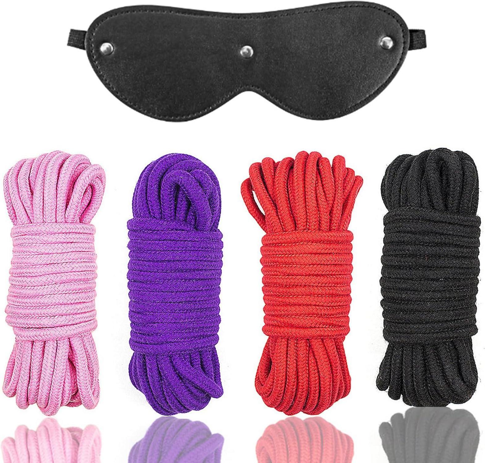4x 10M Bondage Seil Set BDSM Baumwollseil Fesseln SM Extrem Sexspielzeug