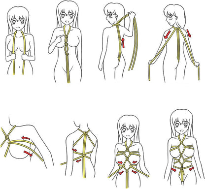 Bondage Seil Set 4x 10m Baumwollseil SM Fesselset für Paare BDSM