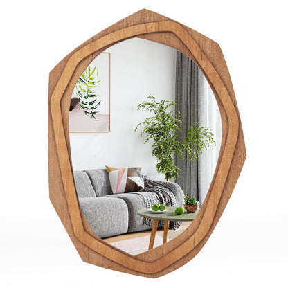 Asymmetrischer Wandspiegel – Natürliches Design für Wohnzimmer & Bad