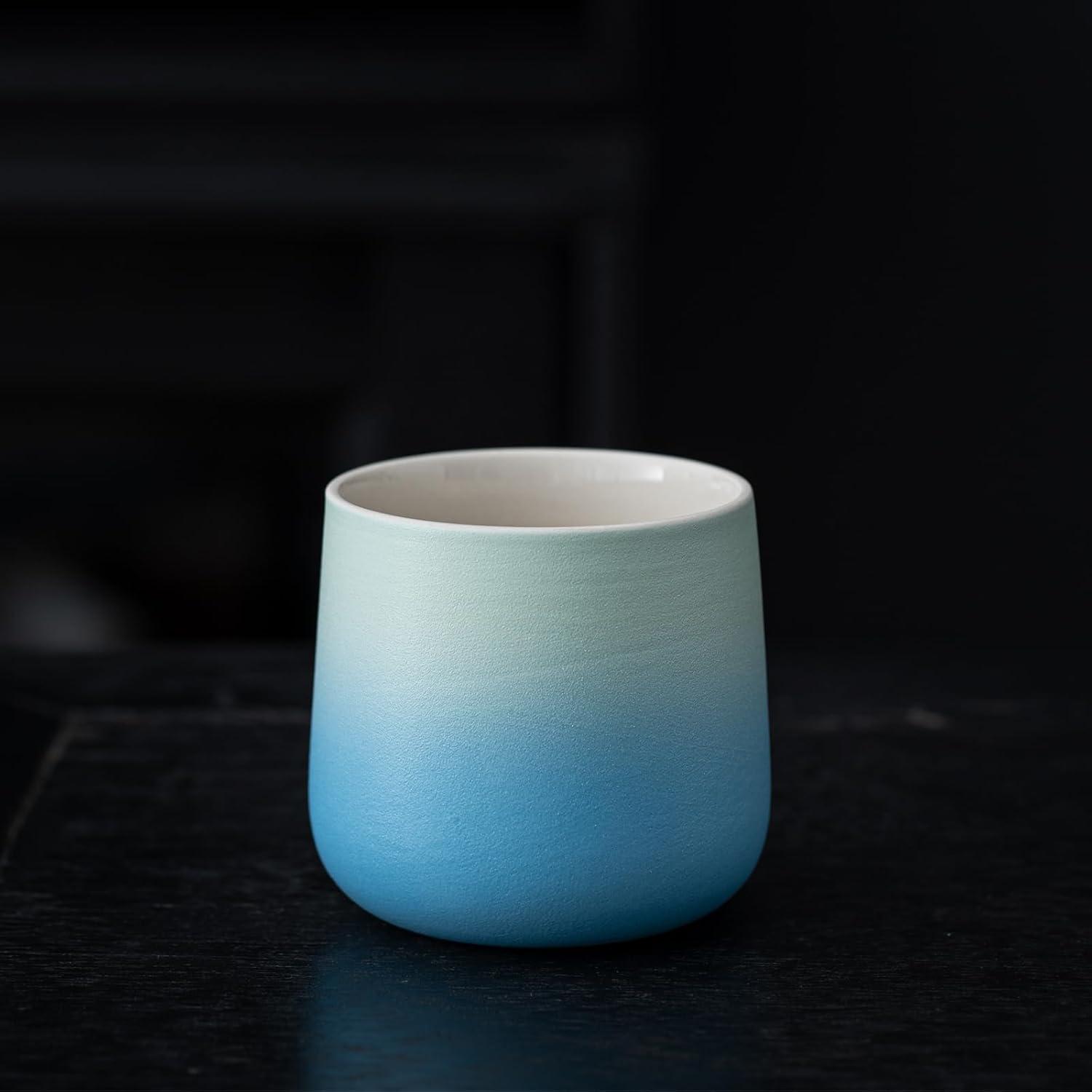 Japanische Teetasse 205ml Blau Farbverlauf, 4er Set