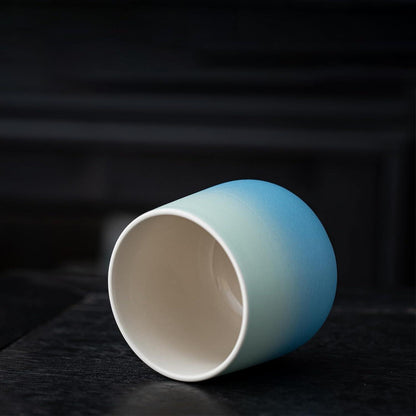 TEANAGOO Japanische Teetassen Blau, 205 ml, Handgefertigt, 4 Stück