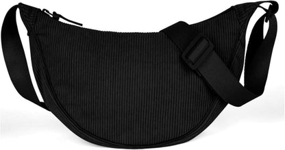 Umhängetasche Damen Halbmond Crossbody Schultertasche Bordeux Winkel