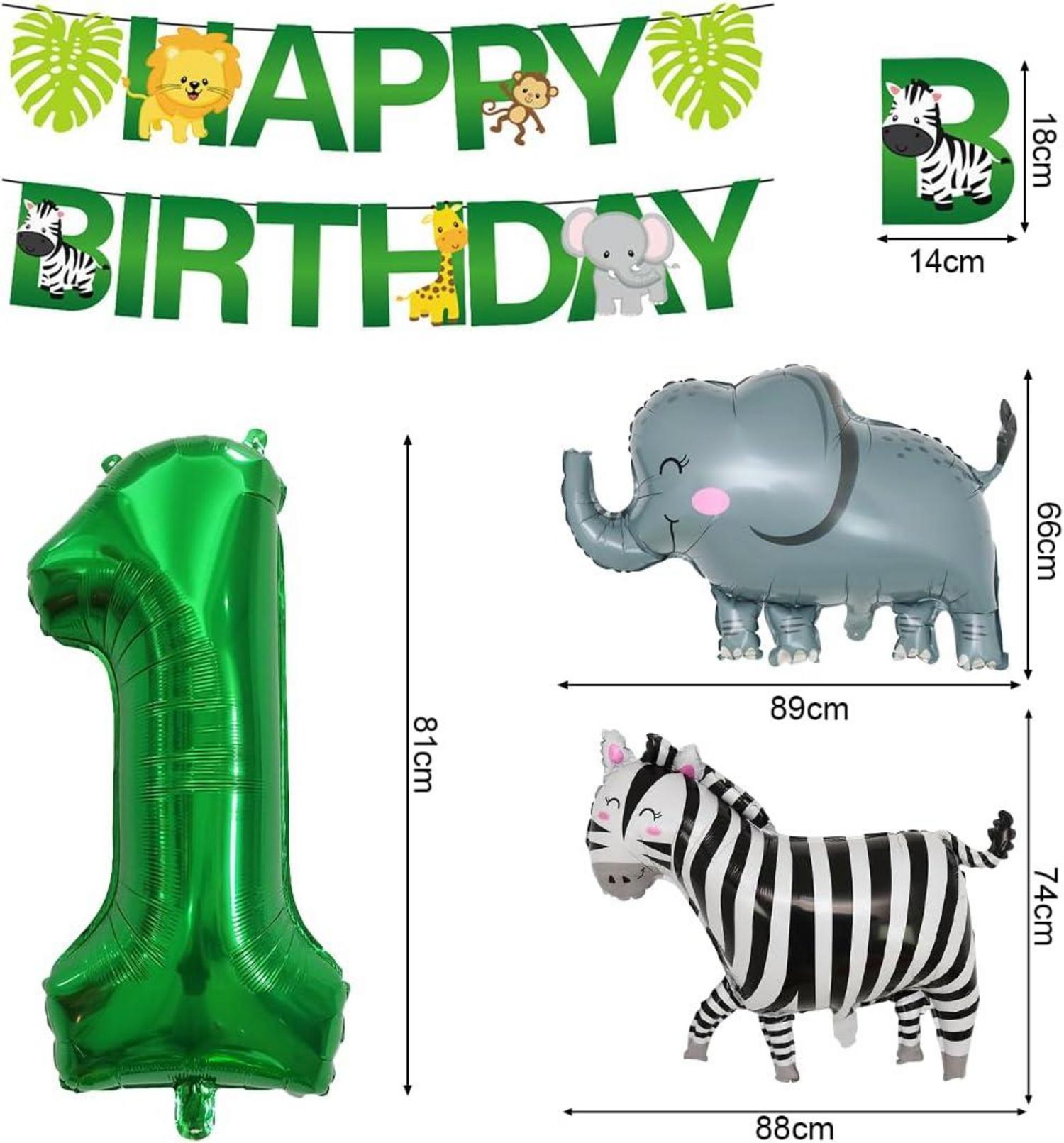 Dschungel Geburtstag Deko Set, Safari Tiere Party
