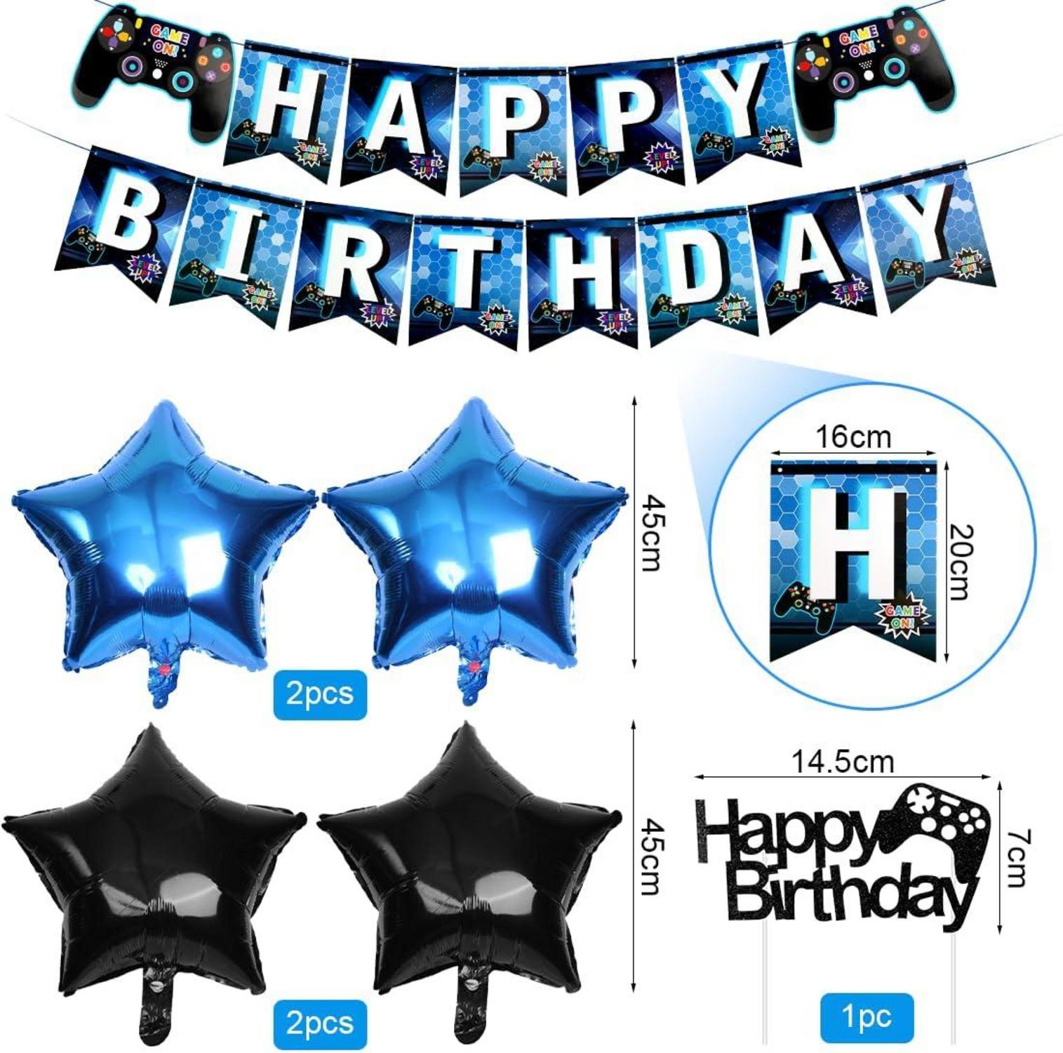 Videospiel Geburtstag Deko Set Gaming Controller Party Zubehör