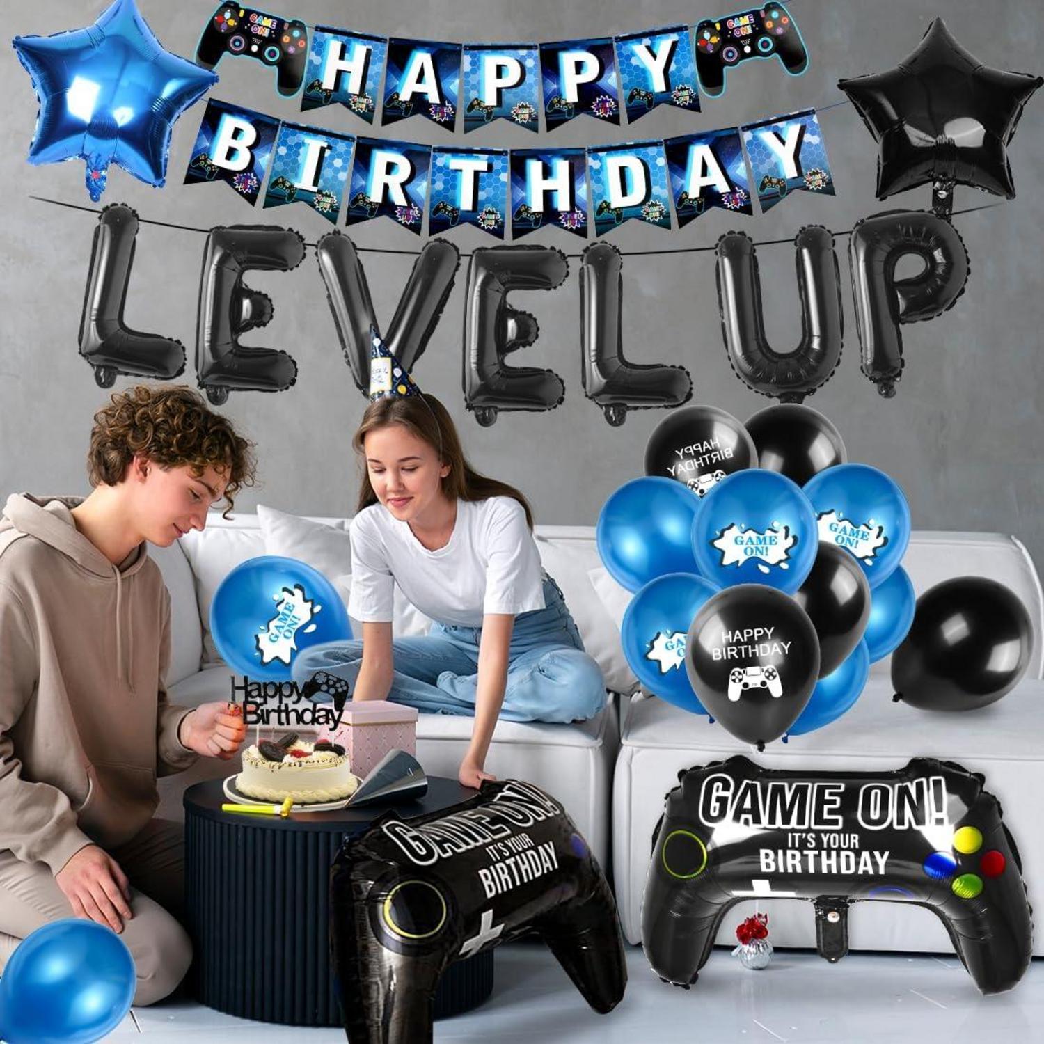 Videospiel Geburtstag Deko Set Gaming Controller Luftballons Gamer Party Junge Game Themen
