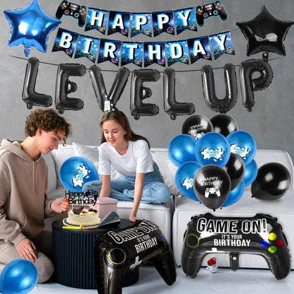 Videospiel Geburtstag Deko Set Gaming Controller Luftballons Gamer Party Junge Game Themen