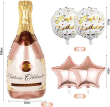 Champagne Folienballon Weinflasche XXL Sektflasche Rosa