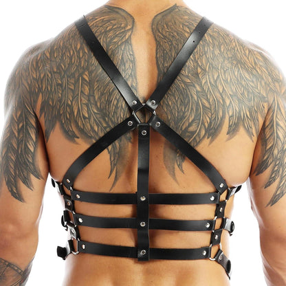 Punk Leder Brustgeschirr Männer BDSM Sexspielzeug für Paare