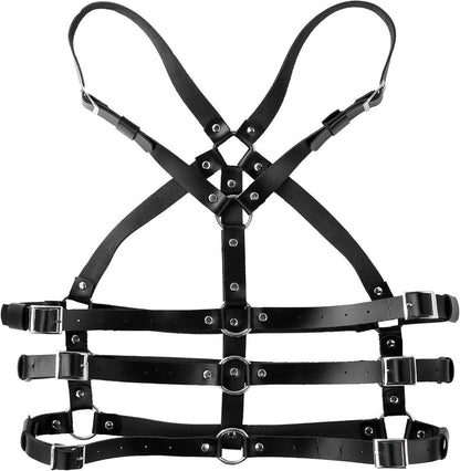 Herren Punk Body Brust Harness Leder Brustgürtel BDSM Fetisch Sexspielzeug