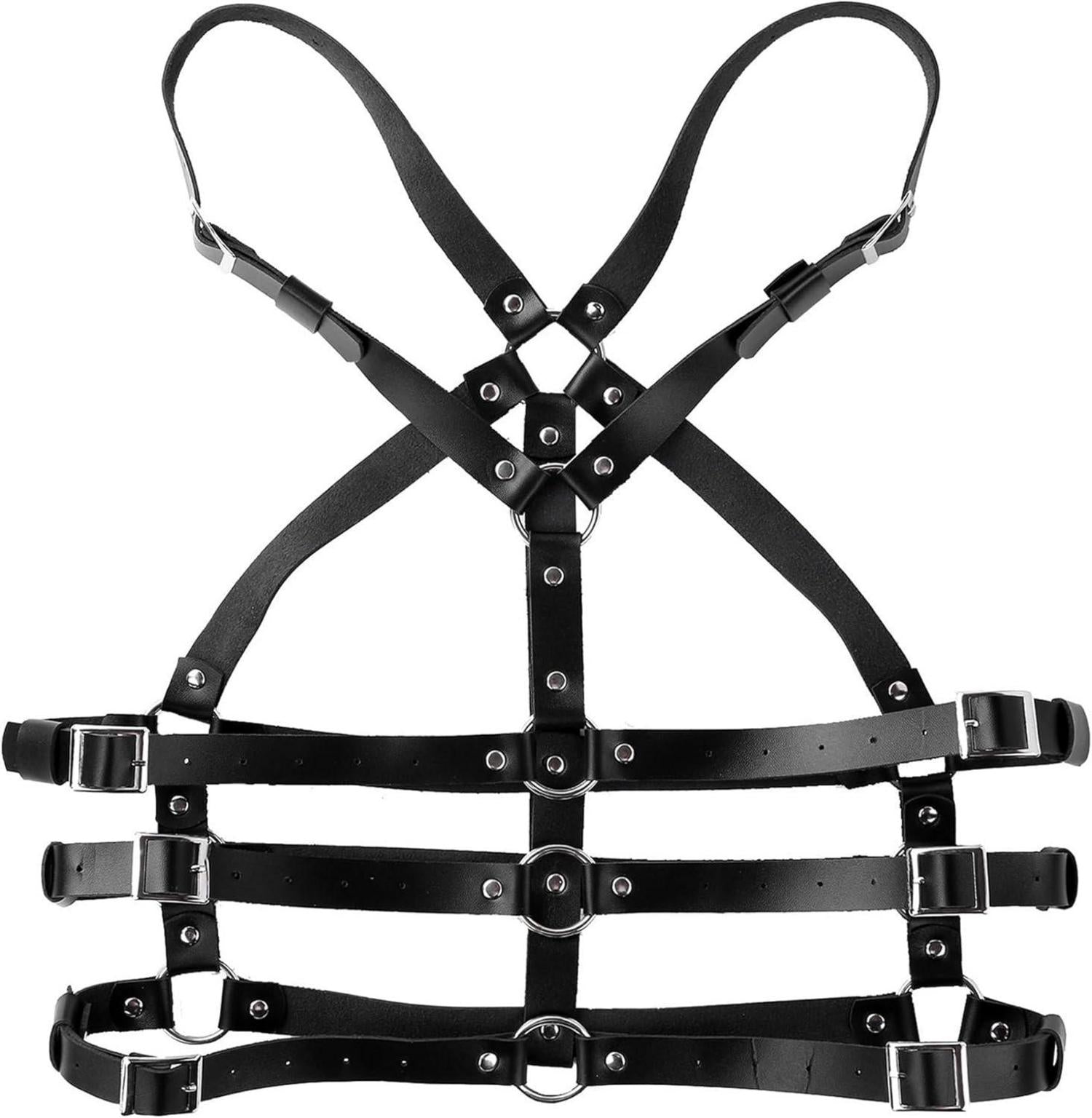 Herren Punk Body Brust Harness Leder Brustgürtel BDSM Fetisch Sexspielzeug