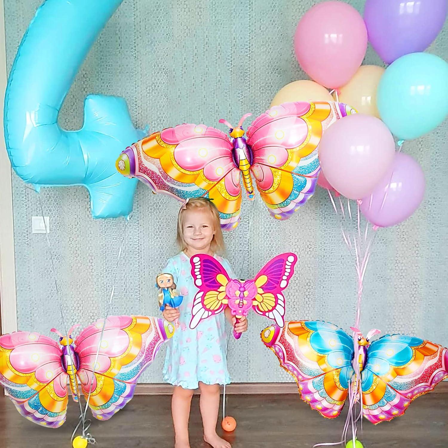 6er Set Schmetterling Folienballon Mylar Luftballon Party Deko
