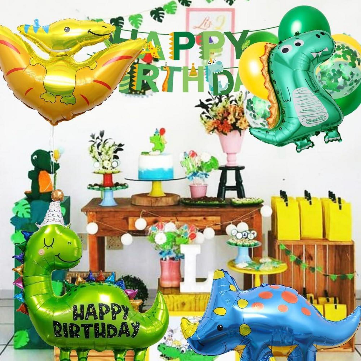 Dinosaurier Geburtstag Deko Set XXL Luftballons Girlande Kindergeburtstag