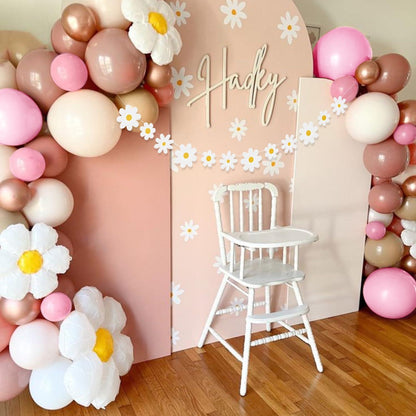 Gänseblümchen Geburtstag Luftballons Set Pastell Blume Folienballon