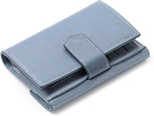 Damen Geldbörse RFID Blockierung Zipper Brieftasche Blau