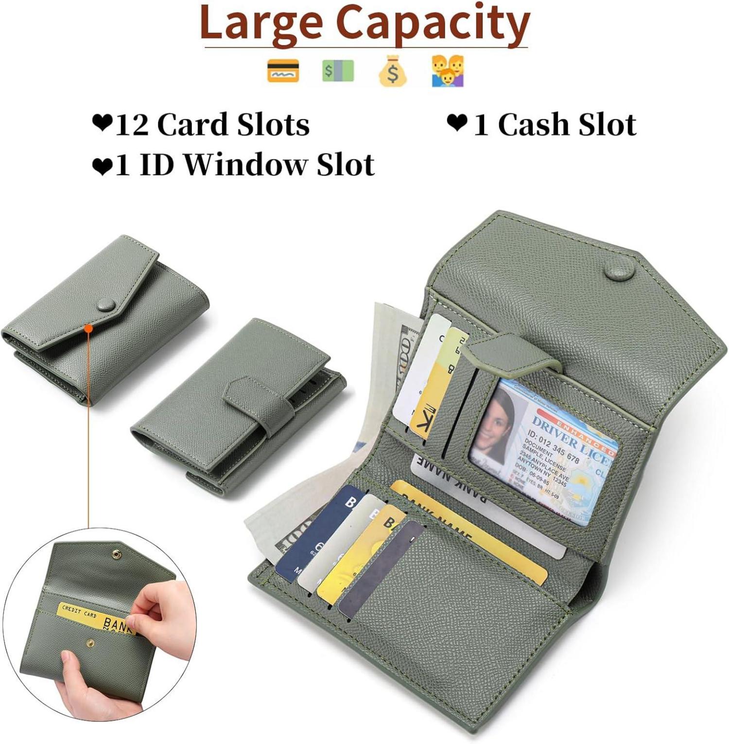 GAEKEAO Damen Geldbörse PU Leder RFID Schutz Zipper