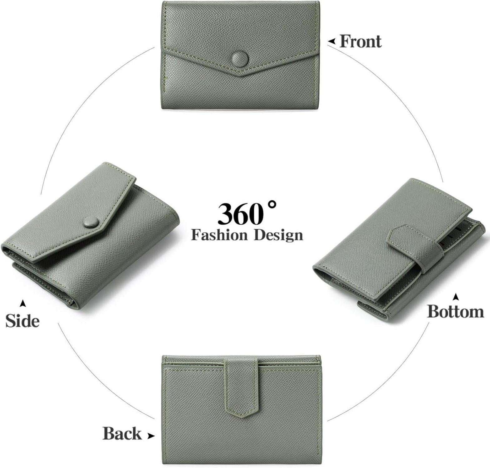 Damen Geldbörse RFID Schutz Kartenetui Portemonnaie Zipper Tasche