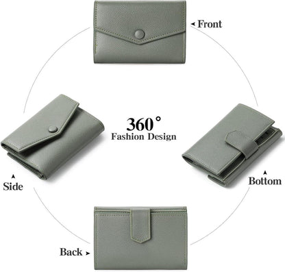 Damen Geldbörse RFID Schutz Kartenetui Portemonnaie Zipper Tasche