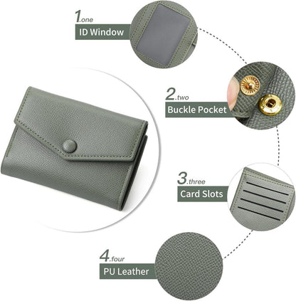 GAEKEAO Damen Geldbörse RFID PU Leder Portemonnaie Zipper Typ4 grün