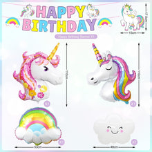 Einhorn Geburtstag Deko Set XXL Folienballons Mädchen Wolken