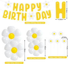 Gänseblümchen Geburtstag Luftballons Set mit Happy Birthday