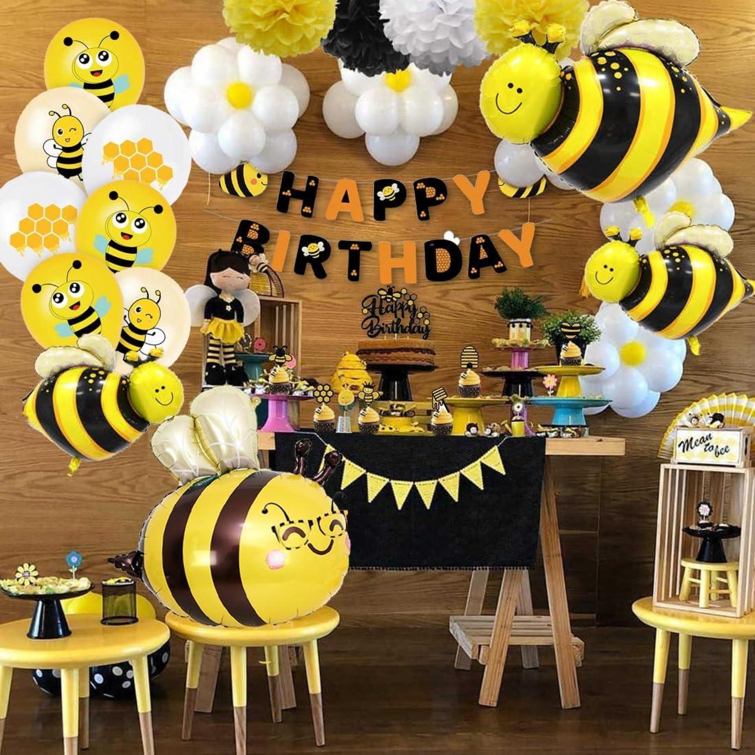 Biene Geburtstag Deko Set XXL Happy Birthday Party Kinder Themen
