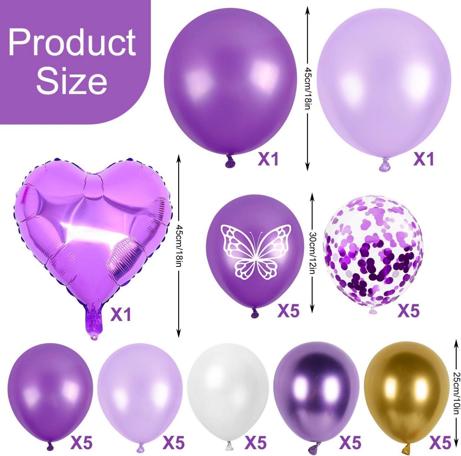 Schmetterling Geburtstag Deko Set, XL Folienballons