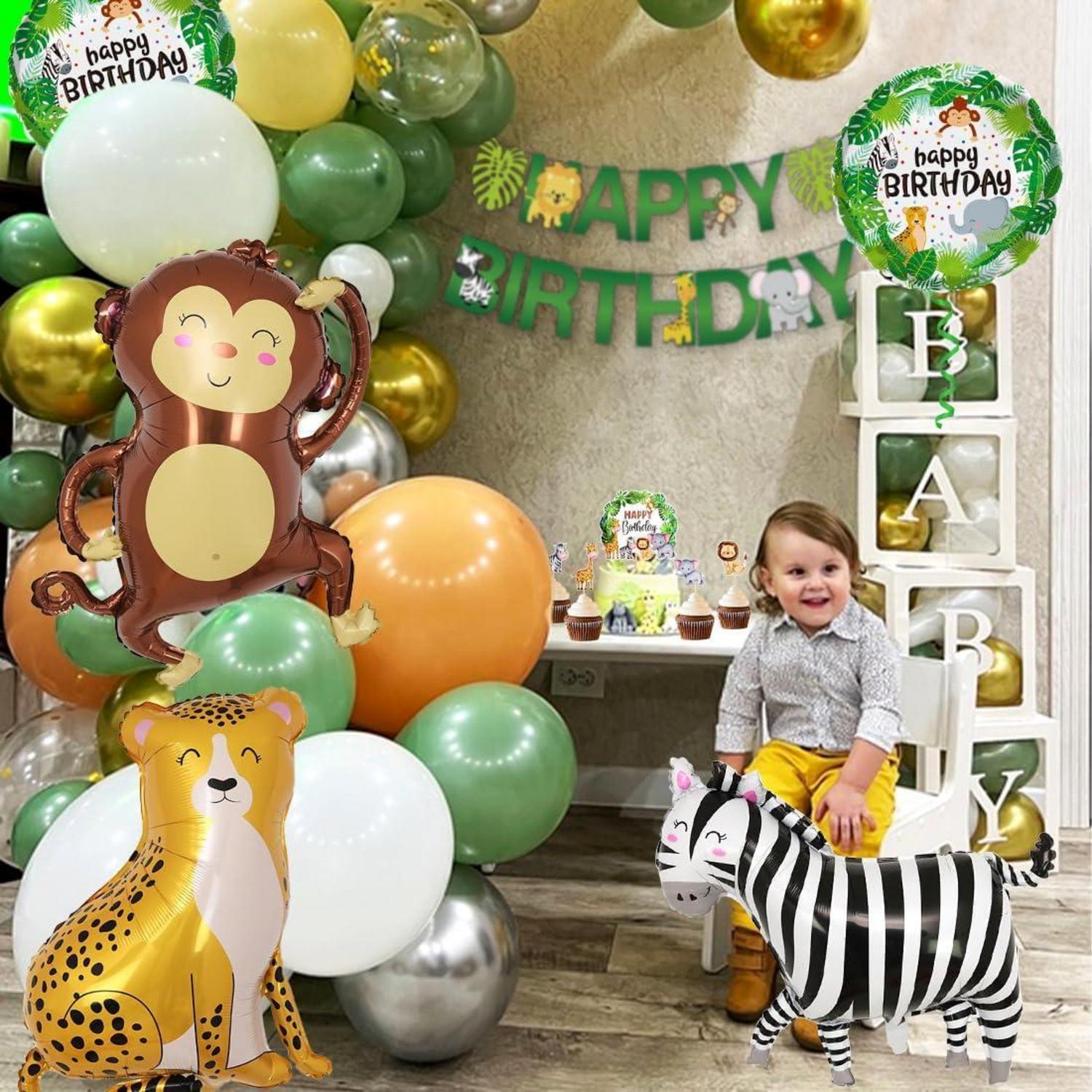 Safari Dschungel Geburtstagsparty Deko 3. Geburtstag 17-teilig