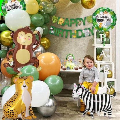 Safari Dschungel Geburtstagsparty Deko 3. Geburtstag 17-teilig