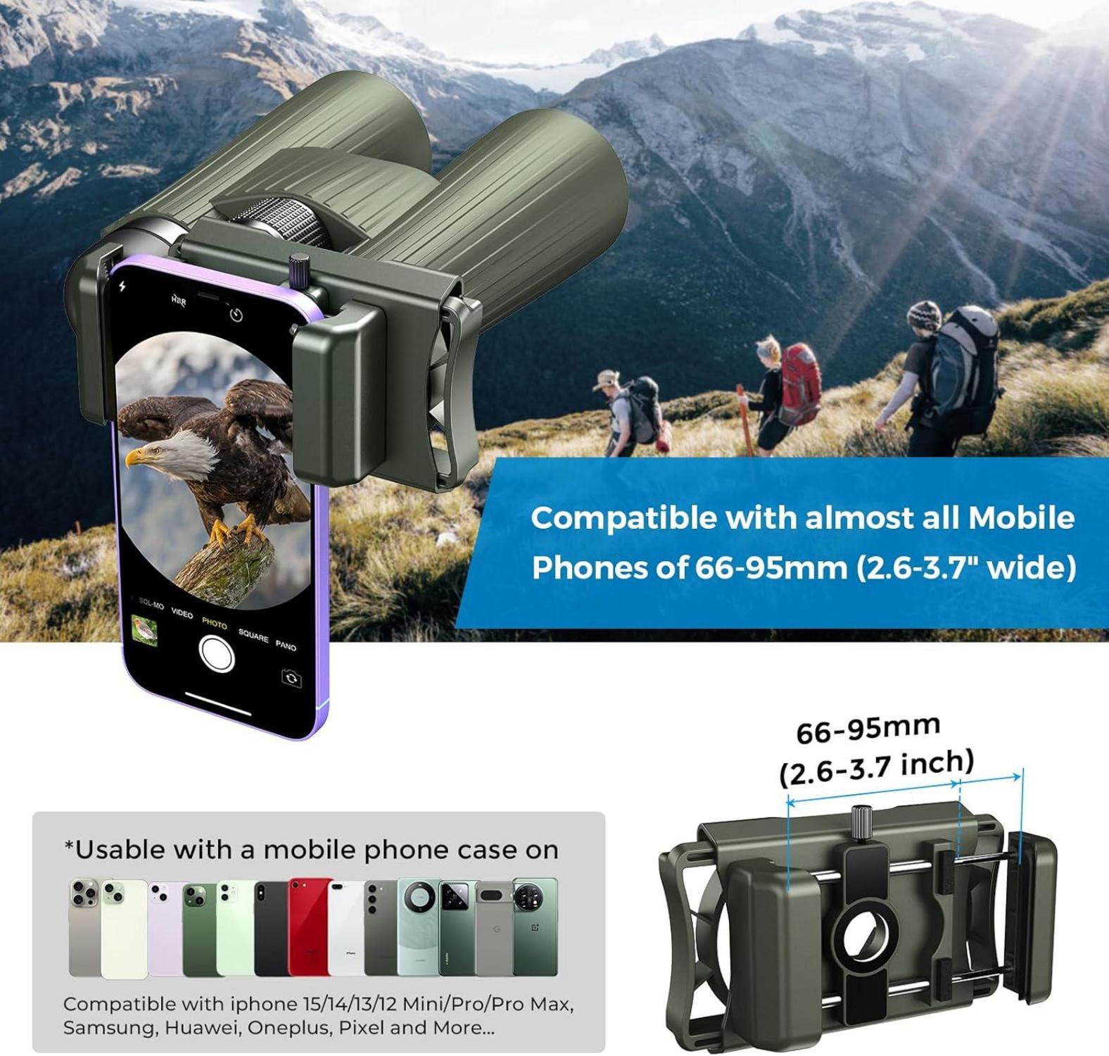 Universal Handy Adapter mit Fernauslöser und 360° Drehung, kompatibel