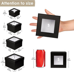 Quadratische Geschenkbox Set Sichtfenster Pappschachteln