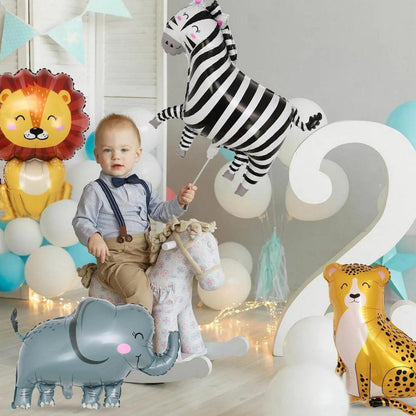 Dschungel Deko Geburtstag 2 Jahre Safari Tiere Folienballon Set 17
