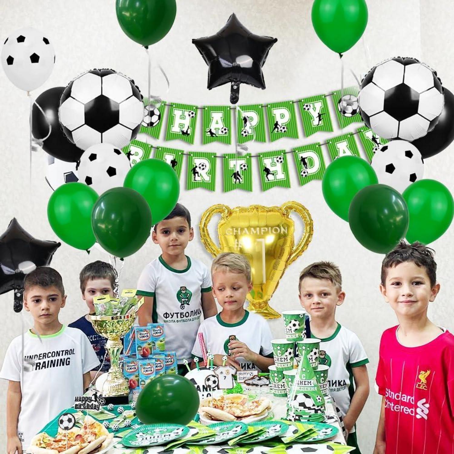 Fussball Geburtstag Deko Luftballon Set Kindergeburtstag Party Champions Trophäe
