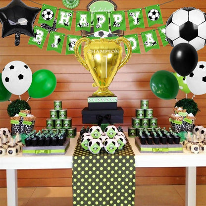 Fußball Geburtstag Deko Set Luftballon Champion Trophäe Ballon Kindergeburtstag
