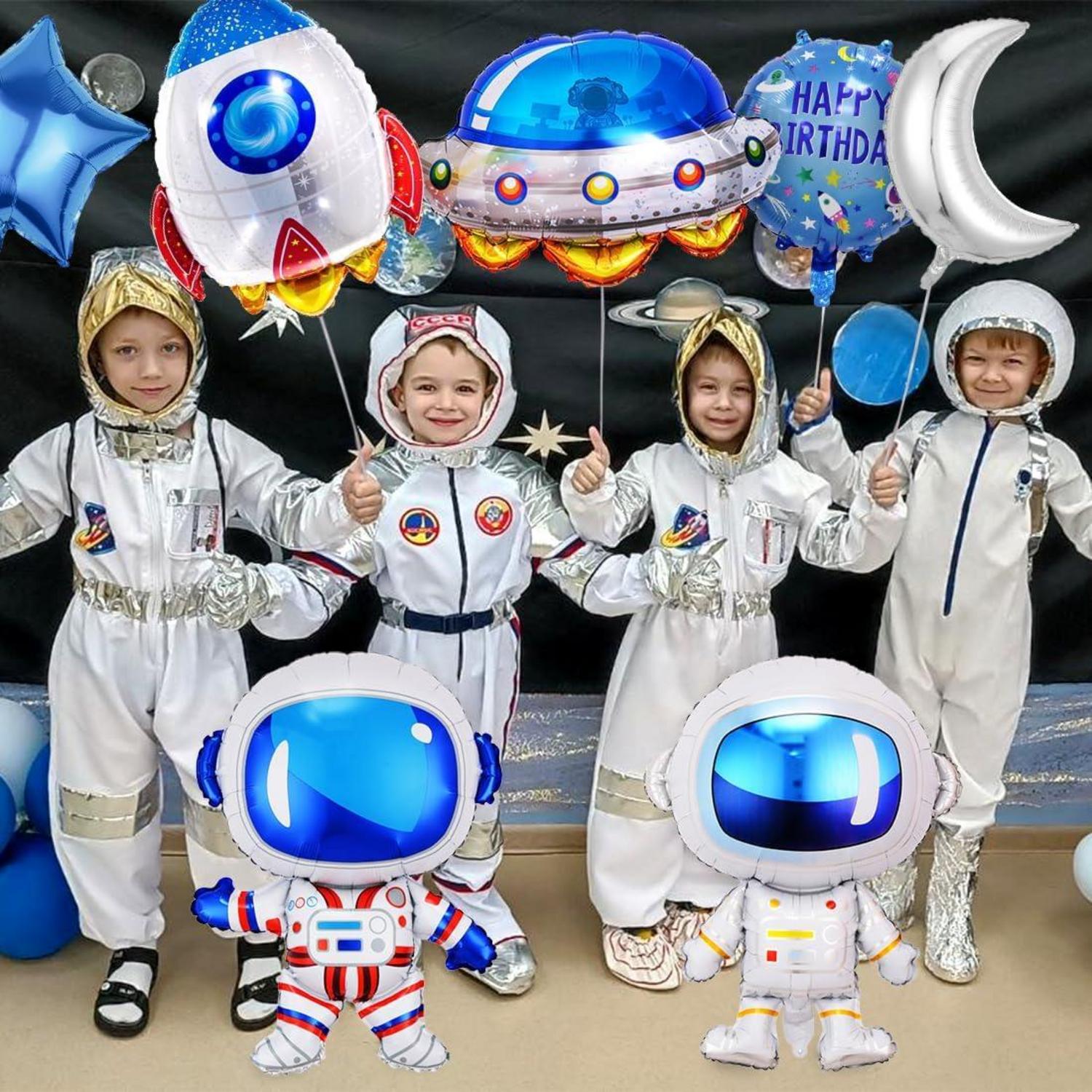 Weltraum Geburtstag Deko Set 5 Jahre Astronaut Rakete Party Helium Ballon